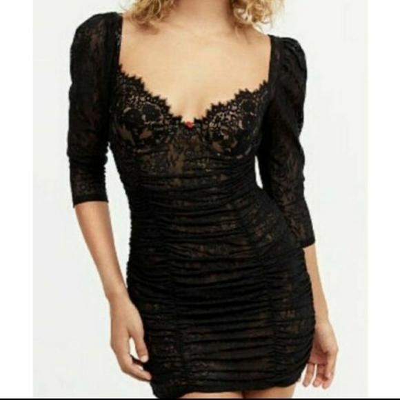 🍋For Love and Lemons Harlow Lace Slip Mini Dress - Picture 12 of 16